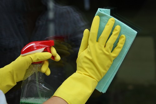 Professional Hampstead cleaners working in a refined home interior