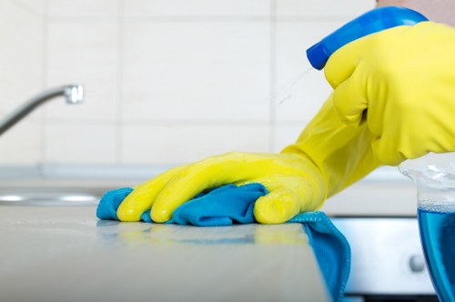 Deep cleaning kitchen as part of one off cleaning in Hampstead