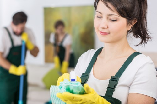 Training and safe equipment handling in a professional cleaning setting