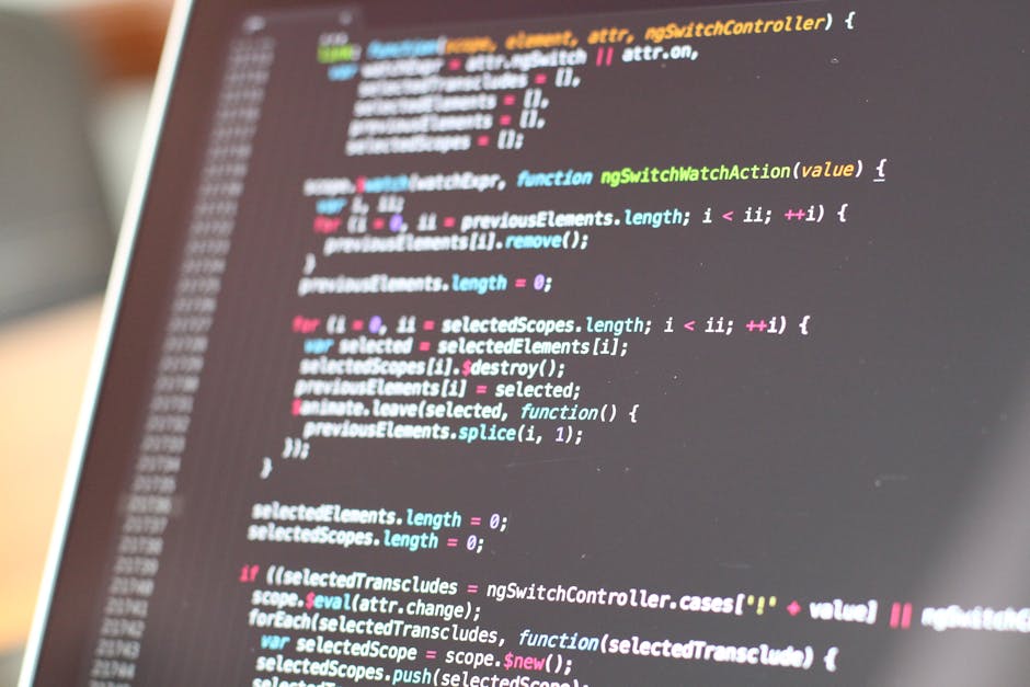 Close-up image of a computer screen displaying lines of programming code with syntax highlighting in various colors. The code includes CSS properties such as 'margin,' 'padding,' 'border,' and 'backgr
